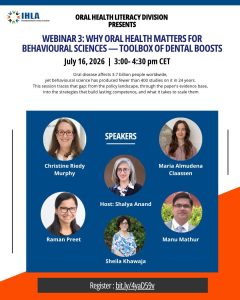 Webinar Series 3: Why Oral Health Matters for Behavioural Sciences Toolbox of Dental Boosts